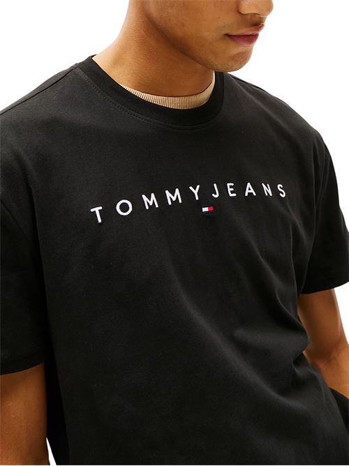 T-shirt nera in cotone Tommy Jeans | DM0DM20744BDS